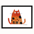 Playful Orange Cat – Boys Room Wall Art