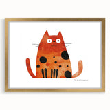 Playful Orange Cat – Boys Room Wall Art