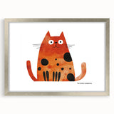 Playful Orange Cat – Boys Room Wall Art