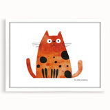 Playful Orange Cat – Boys Room Wall Art