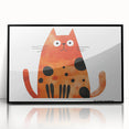 Playful Orange Cat – Boys Room Wall Art