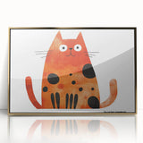 Playful Orange Cat – Boys Room Wall Art