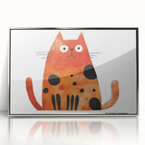 Playful Orange Cat – Boys Room Wall Art