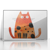 Playful Orange Cat – Boys Room Wall Art