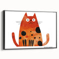 Playful Orange Cat – Boys Room Wall Art