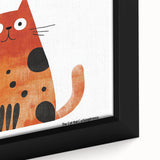 Playful Orange Cat – Boys Room Wall Art