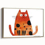 Playful Orange Cat – Boys Room Wall Art