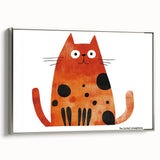 Playful Orange Cat – Boys Room Wall Art
