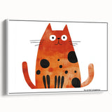 Playful Orange Cat – Boys Room Wall Art