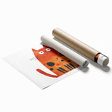 Playful Orange Cat – Boys Room Wall Art