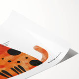 Playful Orange Cat – Boys Room Wall Art