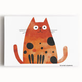 Playful Orange Cat – Boys Room Wall Art