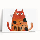 Playful Orange Cat – Boys Room Wall Art