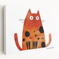 Playful Orange Cat – Boys Room Wall Art