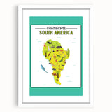 Educational Nursery Wall Decor – North America Continent Map