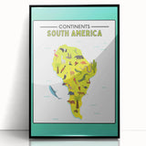 Educational Nursery Wall Decor – North America Continent Map