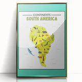 Educational Nursery Wall Decor – North America Continent Map