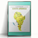Educational Nursery Wall Decor – North America Continent Map