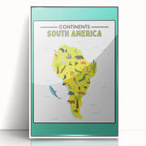 Educational Nursery Wall Decor – North America Continent Map