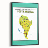 Educational Nursery Wall Decor – North America Continent Map