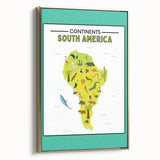 Educational Nursery Wall Decor – North America Continent Map