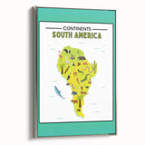 Educational Nursery Wall Decor – North America Continent Map