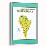 Educational Nursery Wall Decor – North America Continent Map