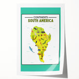 Educational Nursery Wall Decor – North America Continent Map