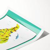 Educational Nursery Wall Decor – North America Continent Map