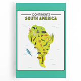 Educational Nursery Wall Decor – North America Continent Map
