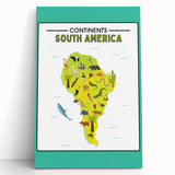 Educational Nursery Wall Decor – North America Continent Map