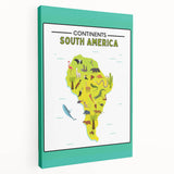 Educational Nursery Wall Decor – North America Continent Map