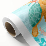 Floral Sea Turtle Nursery Art - Acrylic Baby Room Print