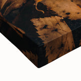 Black and white landscape art painting on large stretched canvas depicting a serene autumn scene, ideal for bedroom wall art.