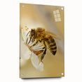 Large abstract wall art depicting spring season colors on acrylic glass, suitable for bedroom or dining room decor.