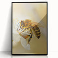 Large abstract wall art depicting spring season in mid-century modernist style, framed in black acrylic.