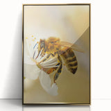 Large art print of a mid-century modernist spring scene in pastel shades on acrylic, ideal for nursery wall art.
