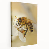 Spring-themed stretched canvas featuring soft pastel colors and floral imagery, ideal for kitchen wall art.