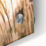 Large abstract wall art featuring mid-century modernist design in vibrant summer hues on acrylic glass.