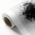 Mid Century Modern Geometric Art - Black and White Minimalist Abstract