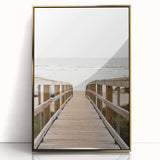 Large art print of a mid-century modernist abstract design in gold and white tones on acrylic.