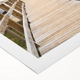 Art deco poster featuring geometric shapes in earth tones on rolled canvas, suitable for dining room decor.