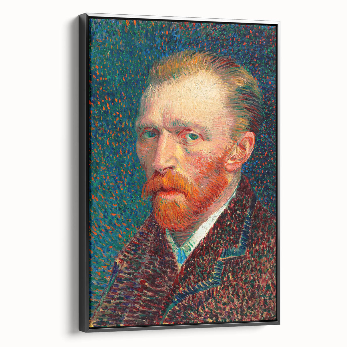 Black and white landscape painting on framed canvas, featuring a vintage poster style, ideal for bedroom wall art.