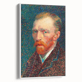 Vintage poster art of Van Gogh’s Starry Night in vibrant blue and yellow hues on a large framed canvas.