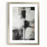 Abstract strokes wall art framed in silver with a mat, showcasing vibrant colors and dynamic brushwork, perfect for modern home decor and artistic ambiance.