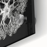 Modern Monochrome Art: Intricate Brittle Star Illustration