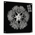 Modern Monochrome Art: Intricate Brittle Star Illustration