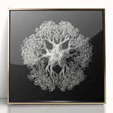 Modern Monochrome Art: Intricate Brittle Star Illustration