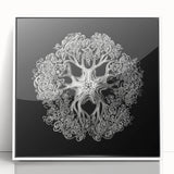 Modern Monochrome Art: Intricate Brittle Star Illustration
