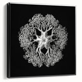 Modern Monochrome Art: Intricate Brittle Star Illustration